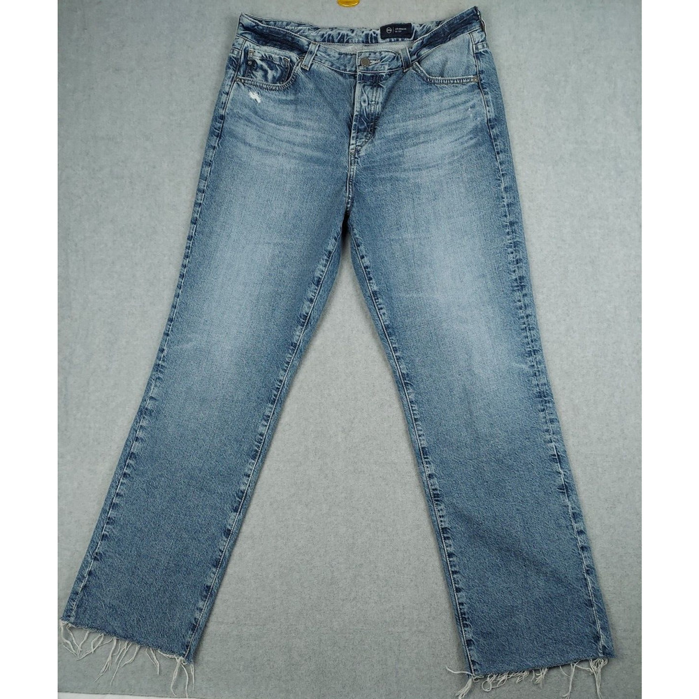 AG Adriano Goldschmied Blue Straight Leg Jeans